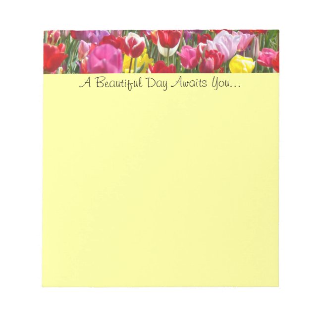 Tulip Fleurs bloc-notes Printemps Cadeaux personna (Devant)