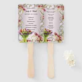 Tulip Floral Wedding Programm Fächer