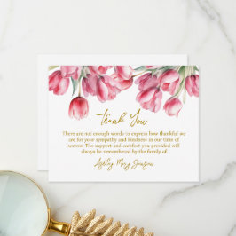 Tulip Funeral Thank You Card Bereavement Dankeskarte