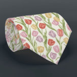Tulip Garden Floral Pattern Krawatte<br><div class="desc">A fresh tulip garden floral pattern featuring graceful blooming tulips and soft spring colors. This botanical design captures the beauty of garden flowers with a bright seasonal feel.</div>