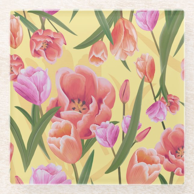 Tulip Garden Glasuntersetzer (Vorderseite)