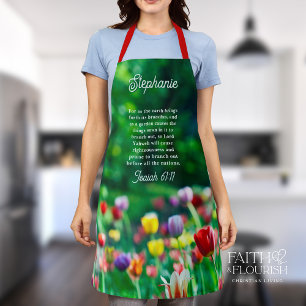 Tulip Garden Scripting Personalisiert Schürze
