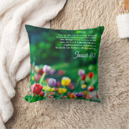 Tulip Garden Scripture Verse Doppelseitig Kissen