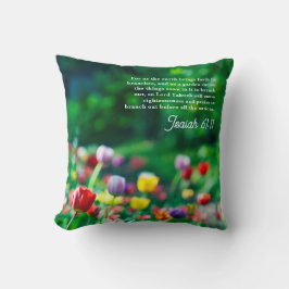 Tulip Garden Scripture Verse Doppelseitig Kissen