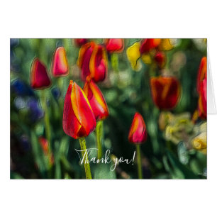 Tulip Garden Textured Danke Karte