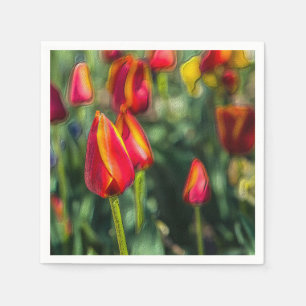 Tulip Garden Textured Serviette