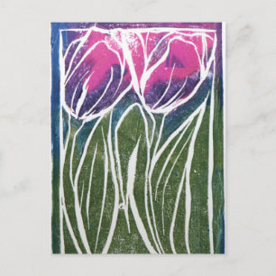 Tulip Garening Art Postkarte