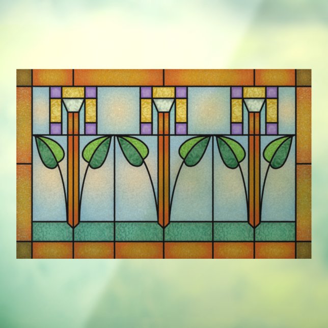 Tulip Handwerker Mission Stainglas Fensteraufkleber (Blatt 3)