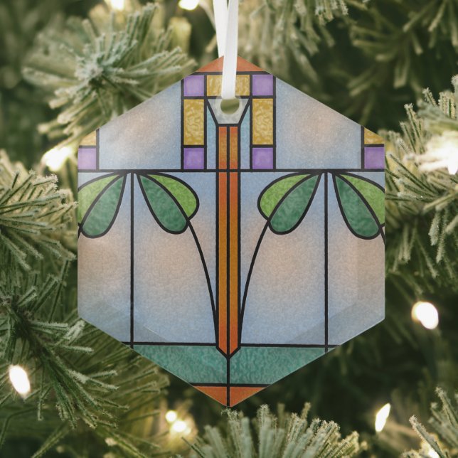 Tulip Handwerkermission Festhalten Glas Ornament (Insitu)
