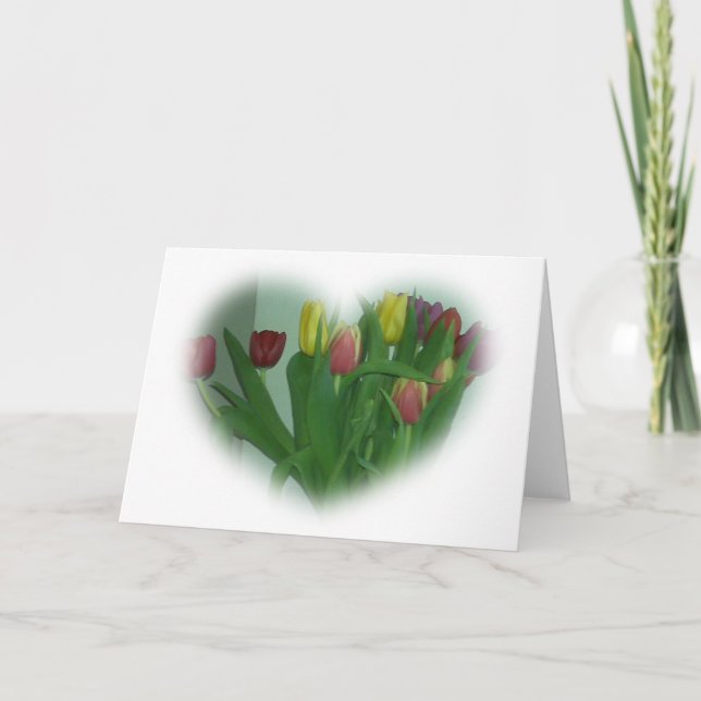Tulip Heart Karte (Vorderseite)