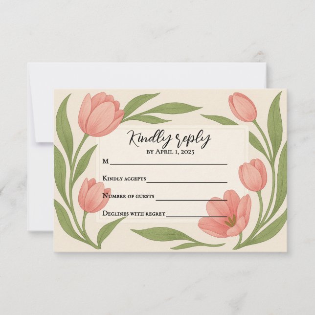 Tulip immer nach der RSVP-Karte RSVP Karte (Vorderseite)