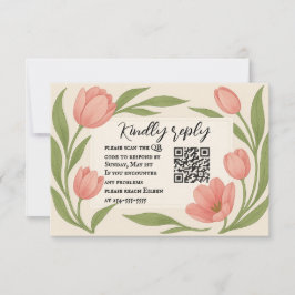 Tulip immer nach QR-Code RSVP-Karte RSVP Karte