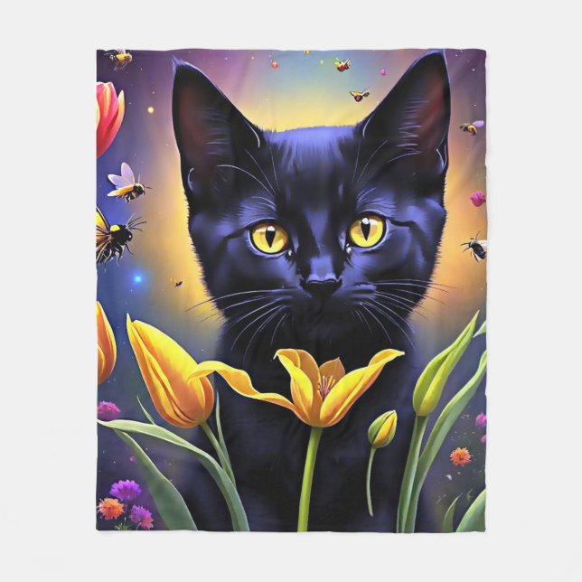 Tulip Kitty Fleecedecke (Vorderseite)