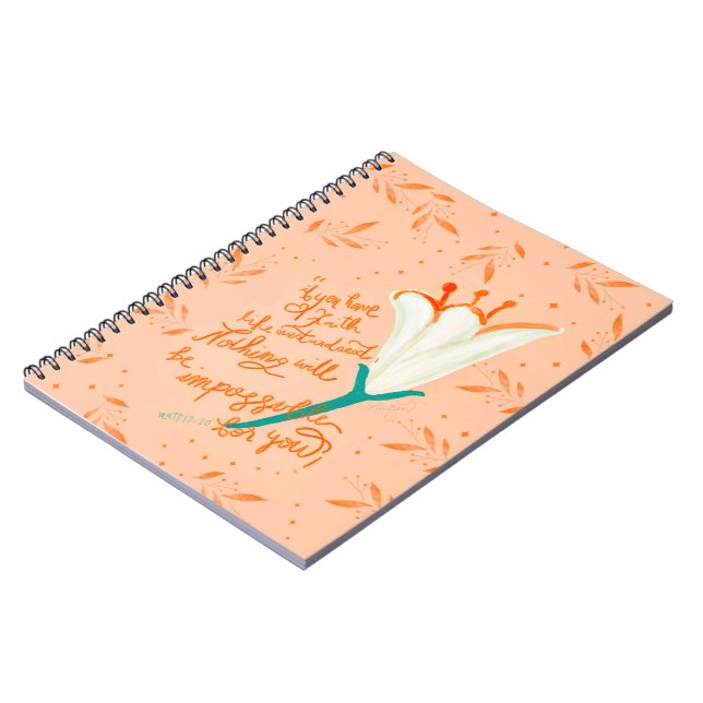 Tulip Liebe-Faith like a Mustard Seed Notebook Notizblock (Linke Seite)