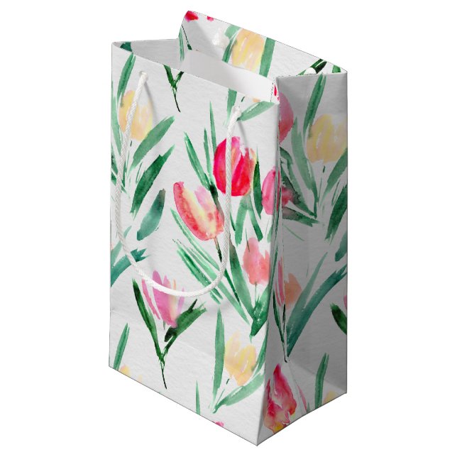 Tulip Lovers Kleine Geschenktüte (Vorderseite Schrägansicht)