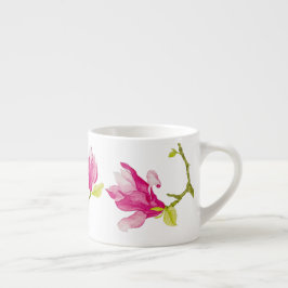 Tulip Magnolias auf einer Espresso-Tasse Espressotasse