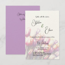 Tulip Minimalistisch Lila Einladung