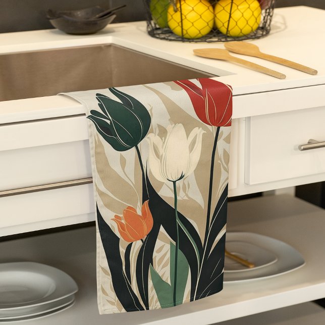 Tulip Nature Themed Geschirrtuch (Tulip Nature Themed Kitchen Towel)