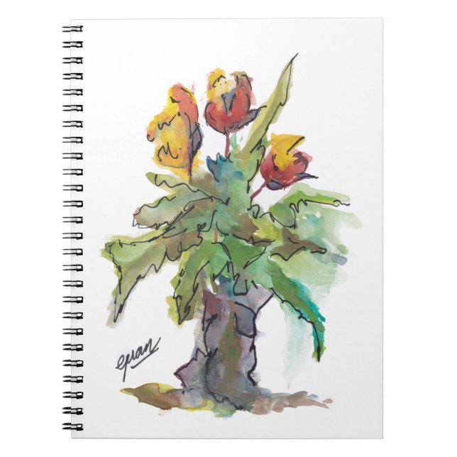 Tulip Notebook von Guan Notizblock (Vorderseite)