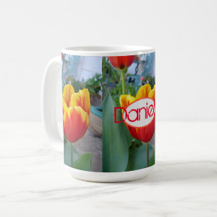 Tulip Orange Red Womans Nom Photo Art Mug