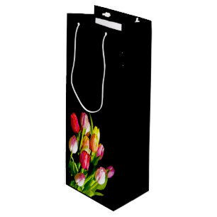 Tulip Painting - Original Blume Kunst Geschenktüte Für Weinflaschen
