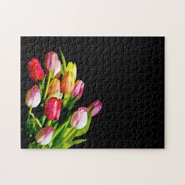 Tulip Painting - Originelle Blume Kunst (Horizontal)