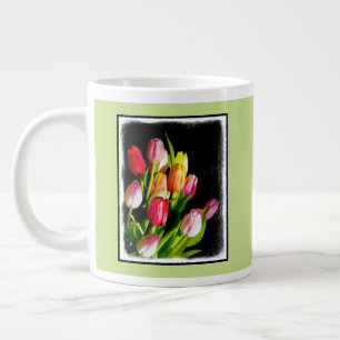 Tulip Painting - Originelle Blume Kunst Jumbo-Tasse