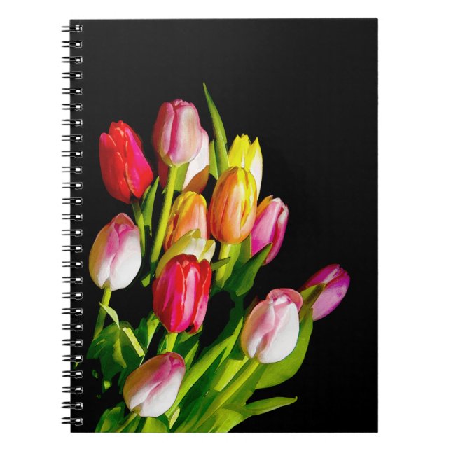 Tulip Painting - Originelle Blume Kunst Notizblock (Vorderseite)
