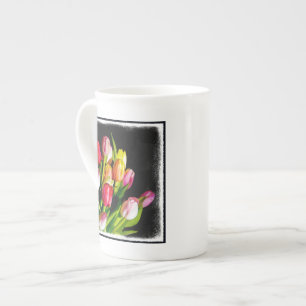 Tulip Painting - Originelle Blume Kunst Prozellantasse