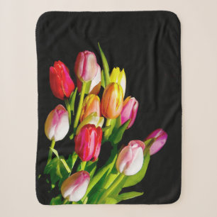 Tulip Painting - Originelle Blume Kunst Sherpadecke