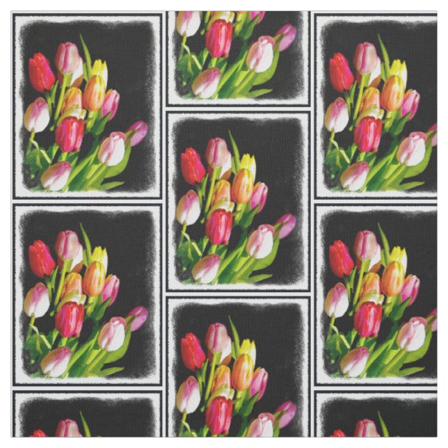 Tulip Painting - Originelle Blume Kunst Stoff (Muster)