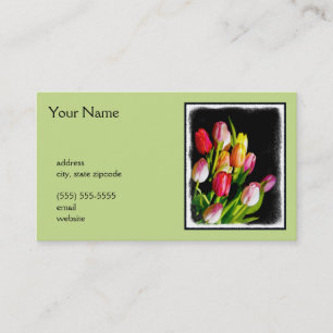 Tulip Painting - Originelle Blume Kunst Visitenkarte