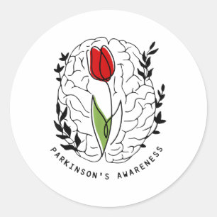 Tulip Parkinsons Bewusstsein Runder Aufkleber