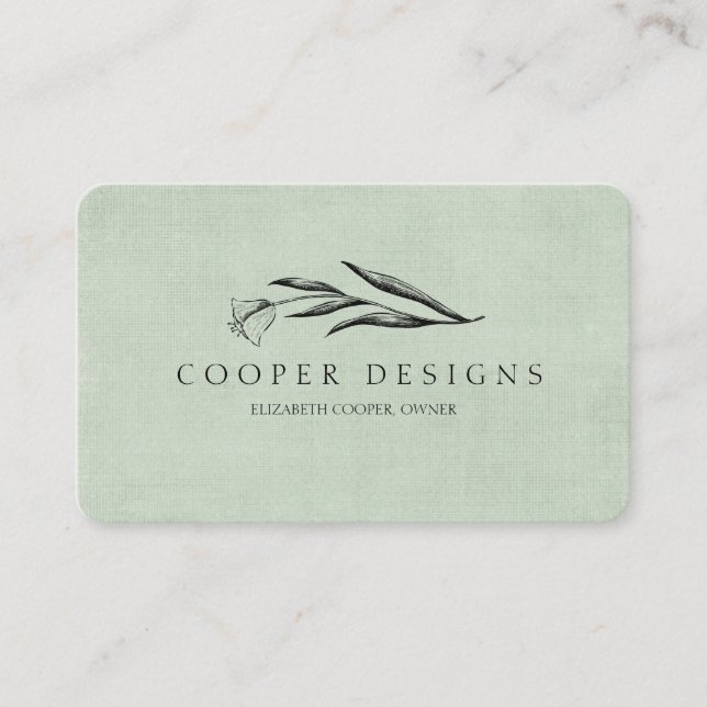Tulip Pastel Business Card Visitenkarte (Vorderseite)