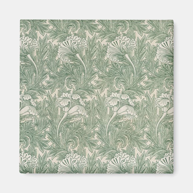 Tulip Pattern (von William Morris) Magnet (Vorne)