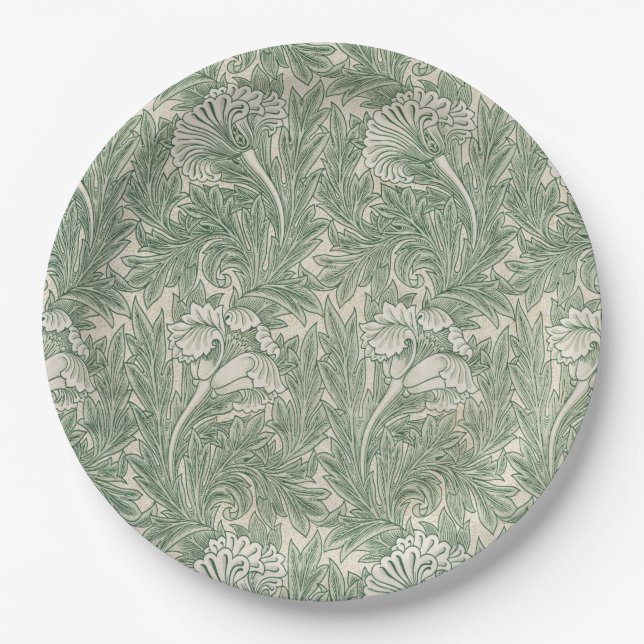 Tulip Pattern (von William Morris) Pappteller (Vorderseite)