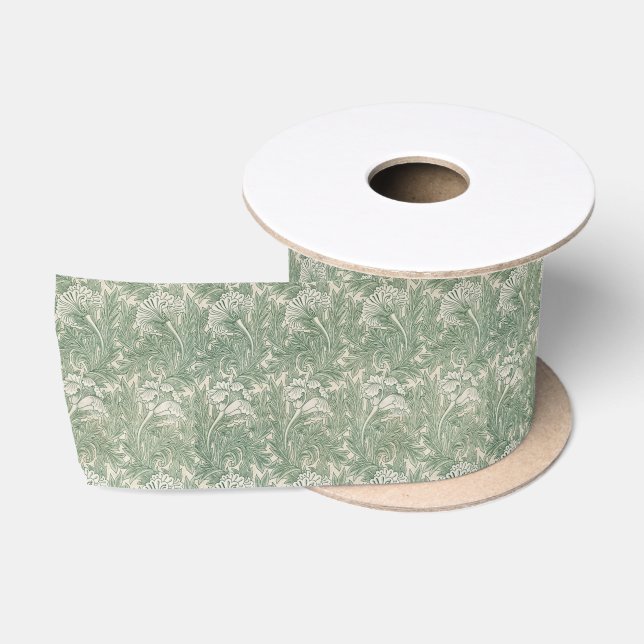 Tulip Pattern (von William Morris) Satinband (Spule)