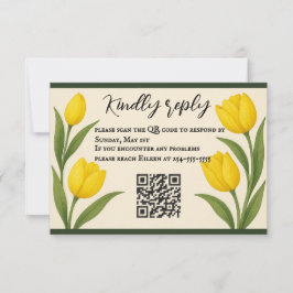 Tulip Reverie QR Code RSVP Karte