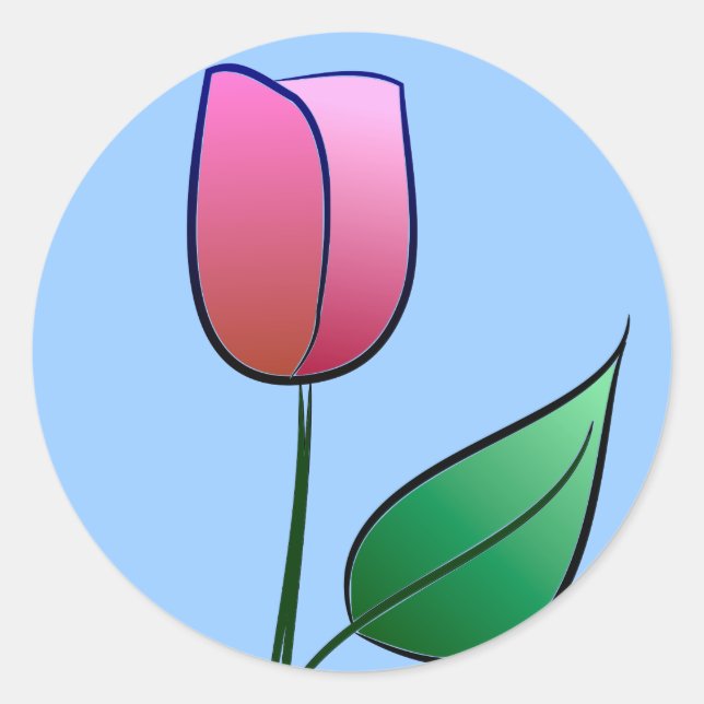 TULIP RUNDER AUFKLEBER (Vorderseite)