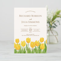 TULIP Save-The-Date-Einladung / Aquarell-Blumen