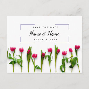 Tulip Save the Date Postcard Ankündigungspostkarte