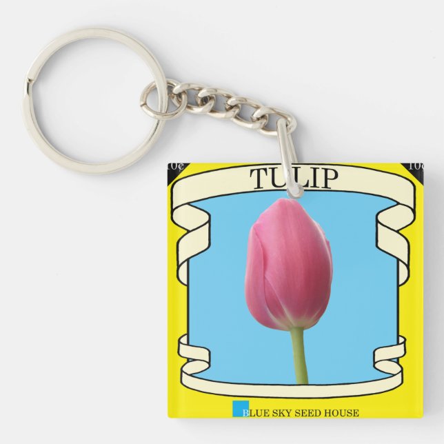 Tulip Seed Packet Schlüsselanhänger (Vorderseite)