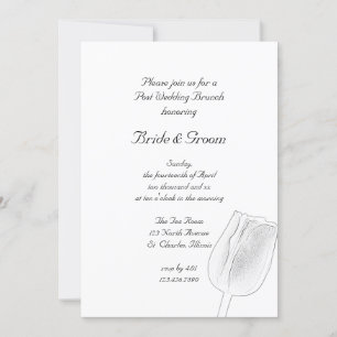 Tulip Sketch Frühling Post Hochzeit Brunch Einladu Einladung