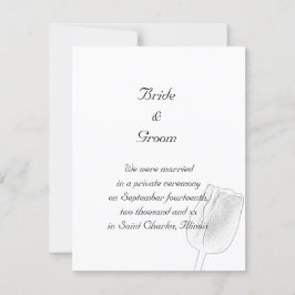 Tulip Sketch Mariage / Faire-part d'Elopement