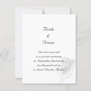 Tulip Sketch Mariage / Faire-part d'Elopement