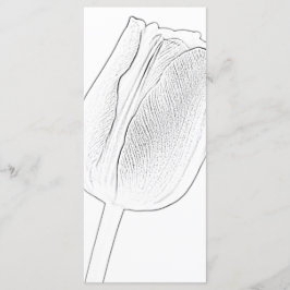 Tulip Sketch Programme de mariage de printemps