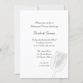 Tulip Sketch Wedding Probe Dinner Einladung