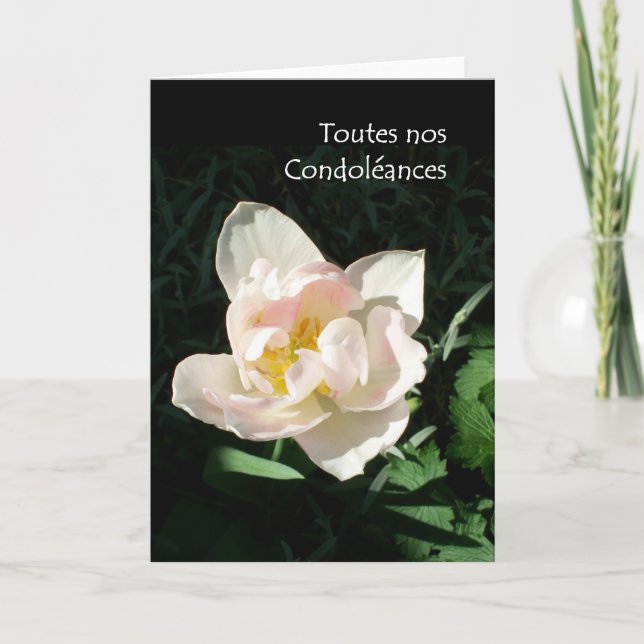 'Tulip' Sympathy Card - French Greeting Karte (Vorderseite)