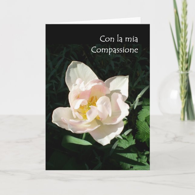 'Tulip' Sympathy Card - Italian Greeting Karte (Vorderseite)