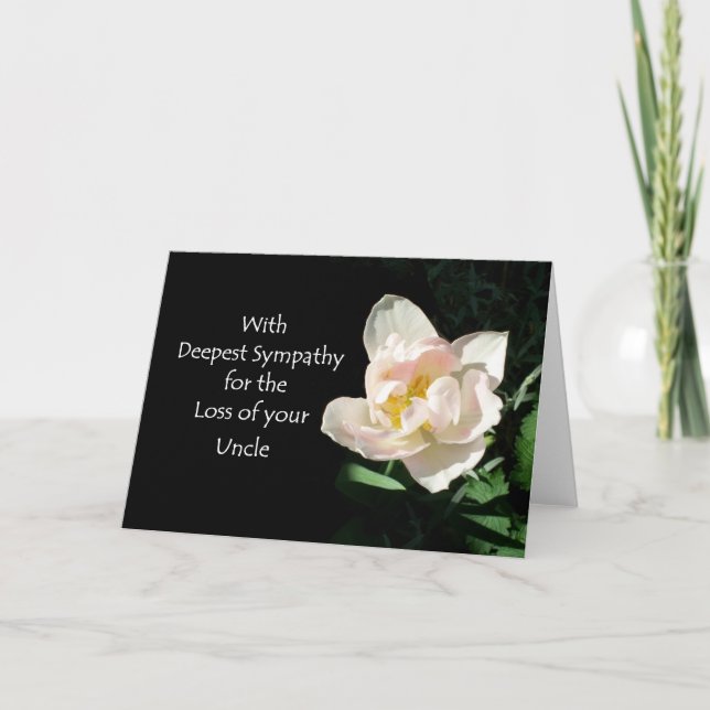 Tulip Sympathy Card - Onkelverlust Karte (Vorderseite)